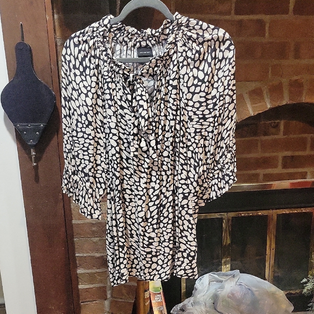 Who What Wear Monochrome Speckled Blouse